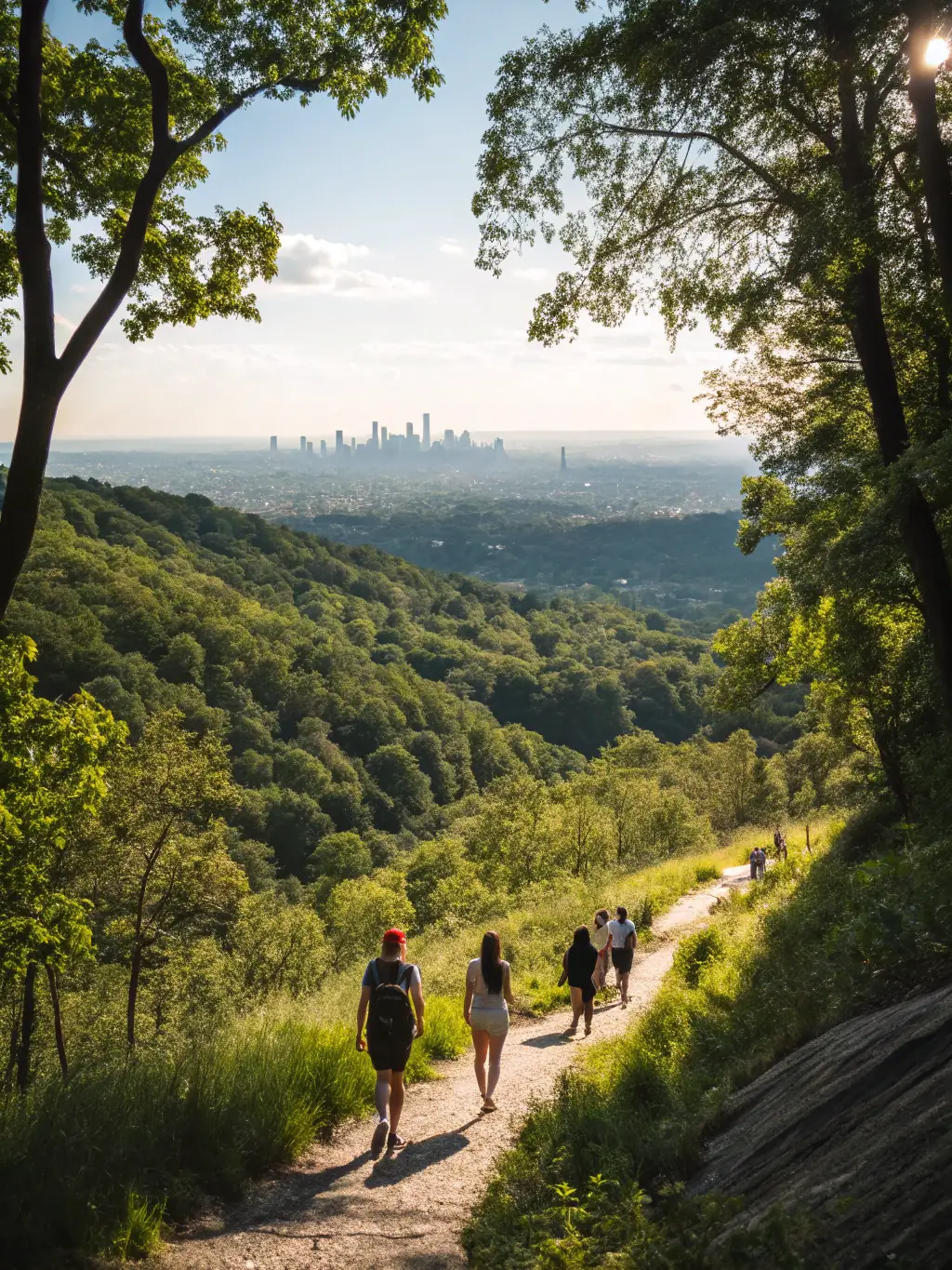 A community event organized by AMICALE DU BOIS DU LORIOT, showing people of all ages participating in a nature walk.
