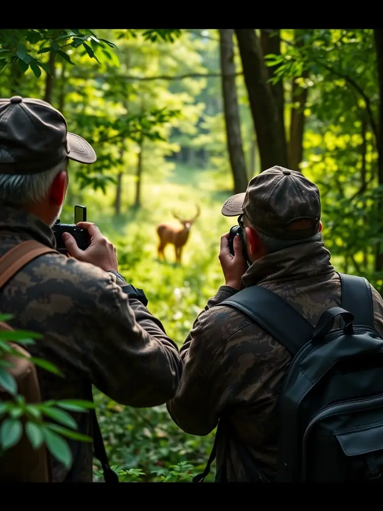 A photo of a successful controlled hunt, showcasing the organization's role in sustainable wildlife management and population control.